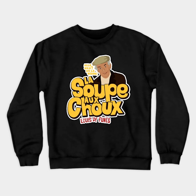 La Soupe aux Choux : Embrace Nostalgia with Iconic Comedy Crewneck Sweatshirt by Boogosh